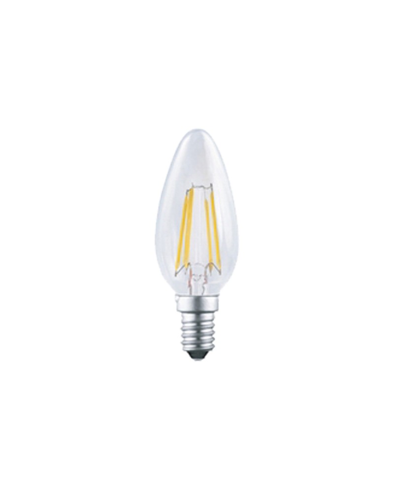 BOMBILLA LED - E14 VELA FILAMENTO - 4W - 2700K - 400Lm - 360º